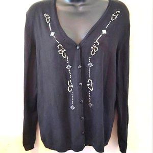 NONPATEIL | Women's Sweater Knit Cardigan Black Size Small